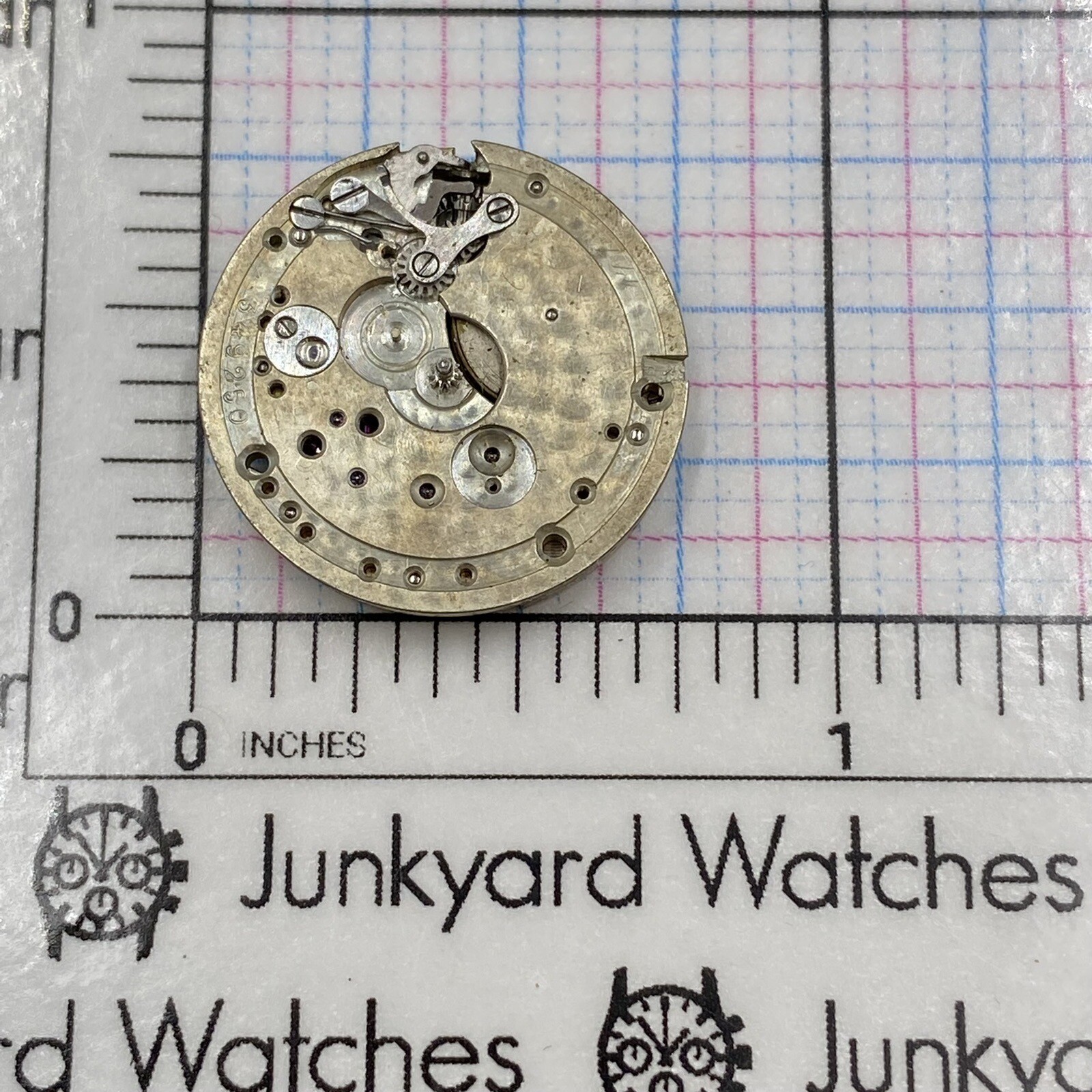 Vintage E. Huguenin Watch Movement Repairs Parts 17 Jewels Swiss Spares