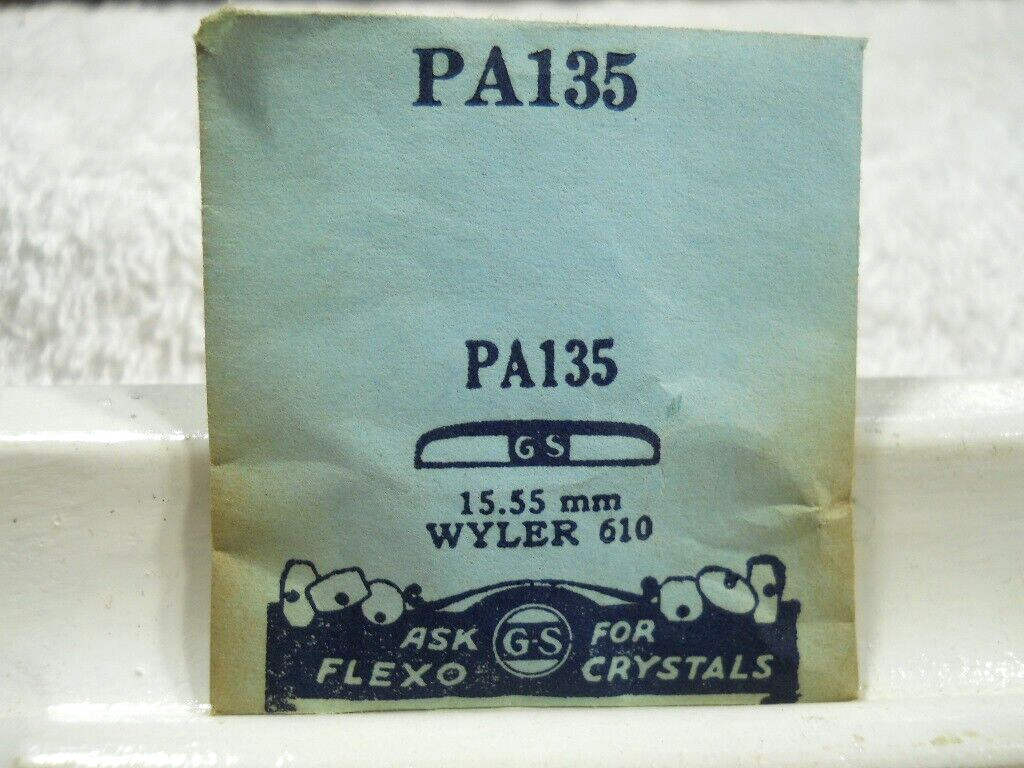 GS PA135 Watch Crystal Fit Wyler 610 – 15.55 mm – Factory Replacement