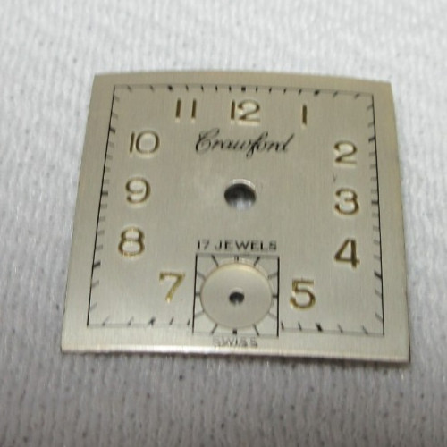 CRAWFORD MENS WRIST WATCH DIAL FACE WATCHMAKER REPACEMENT REPAIR PART#50