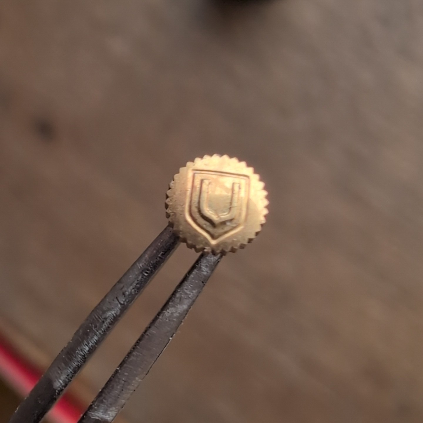 Universal Geneve Rose Gold 4.9mm Watch Crown Part Tap 0.9 (M17)