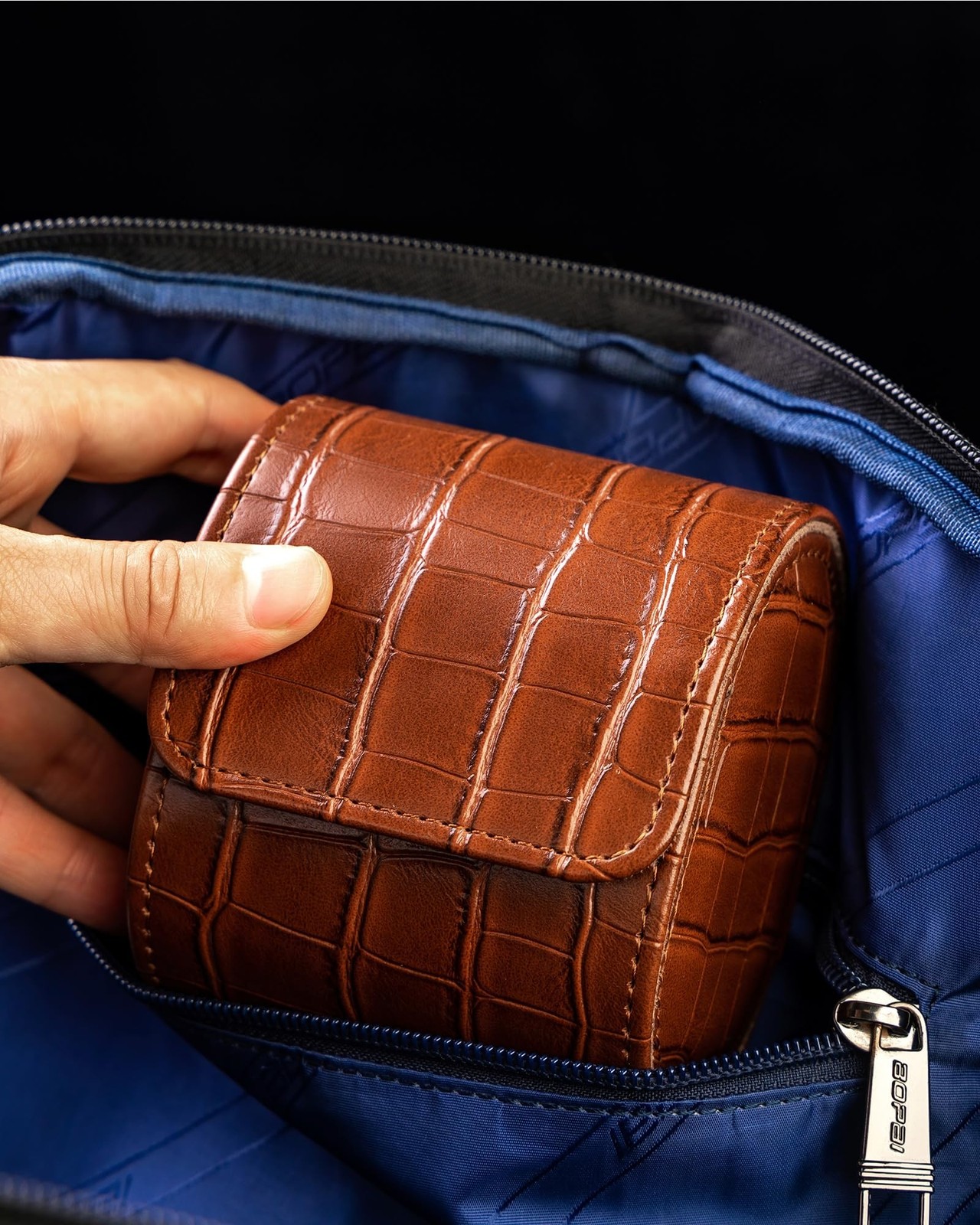 MR.OKAY Single Watch Travel Case-Classic Leather Watch Case With Superb Textu…