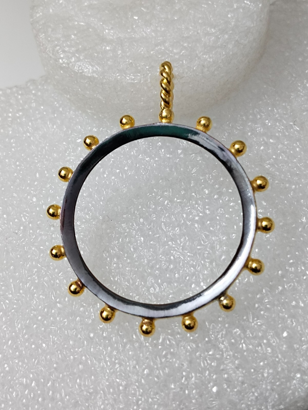 925 Sterling Silver Round Pendant setting prong Blank Bezel Holder Coin