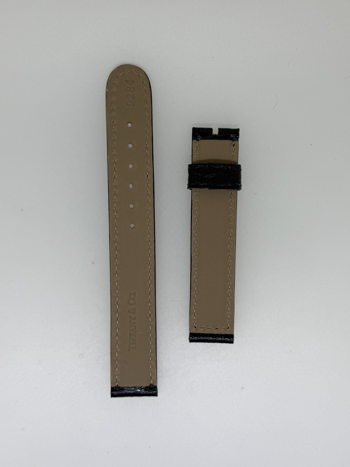TIFFANY & Co Watch Strap Black Lizard size 16mm