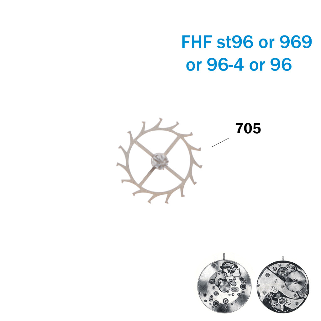 Escape Wheel- Swiss Made-Part Number 705 For FHF ST96/969/96-4/96.