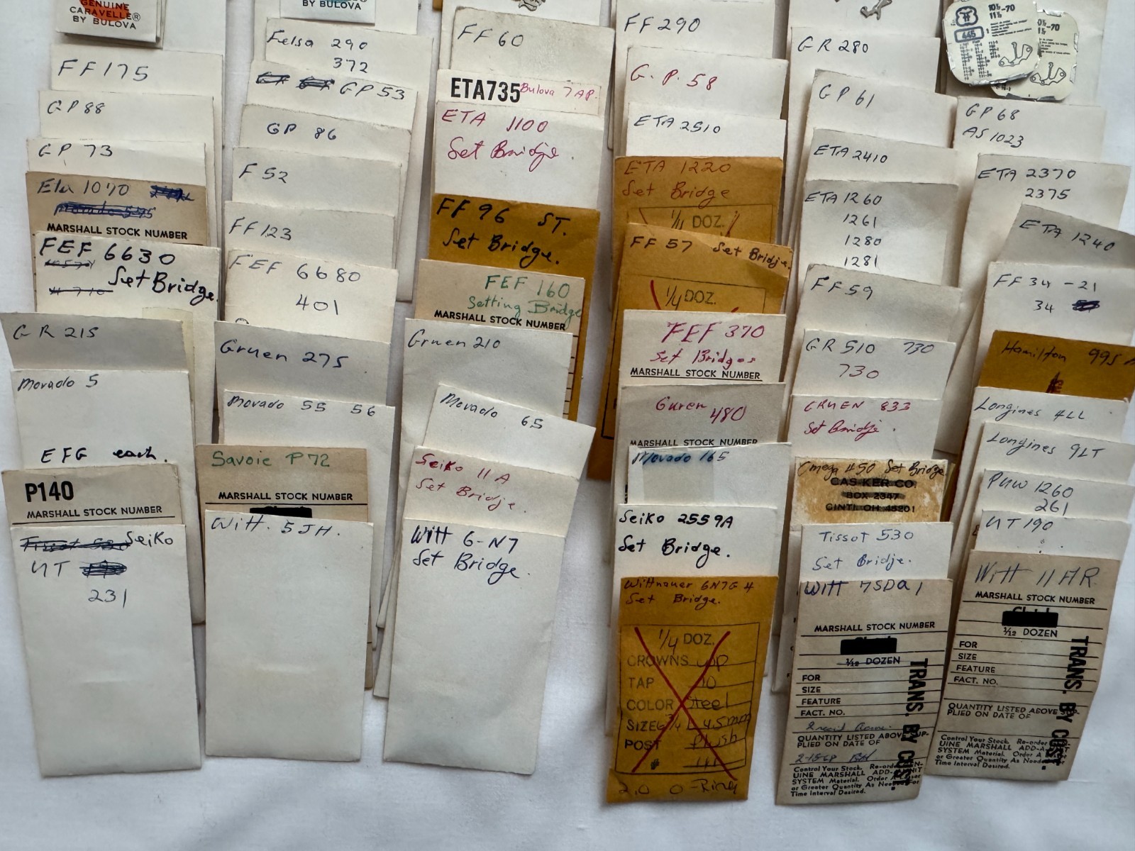 More than hundred Set Bridges Lot for most popular watches.