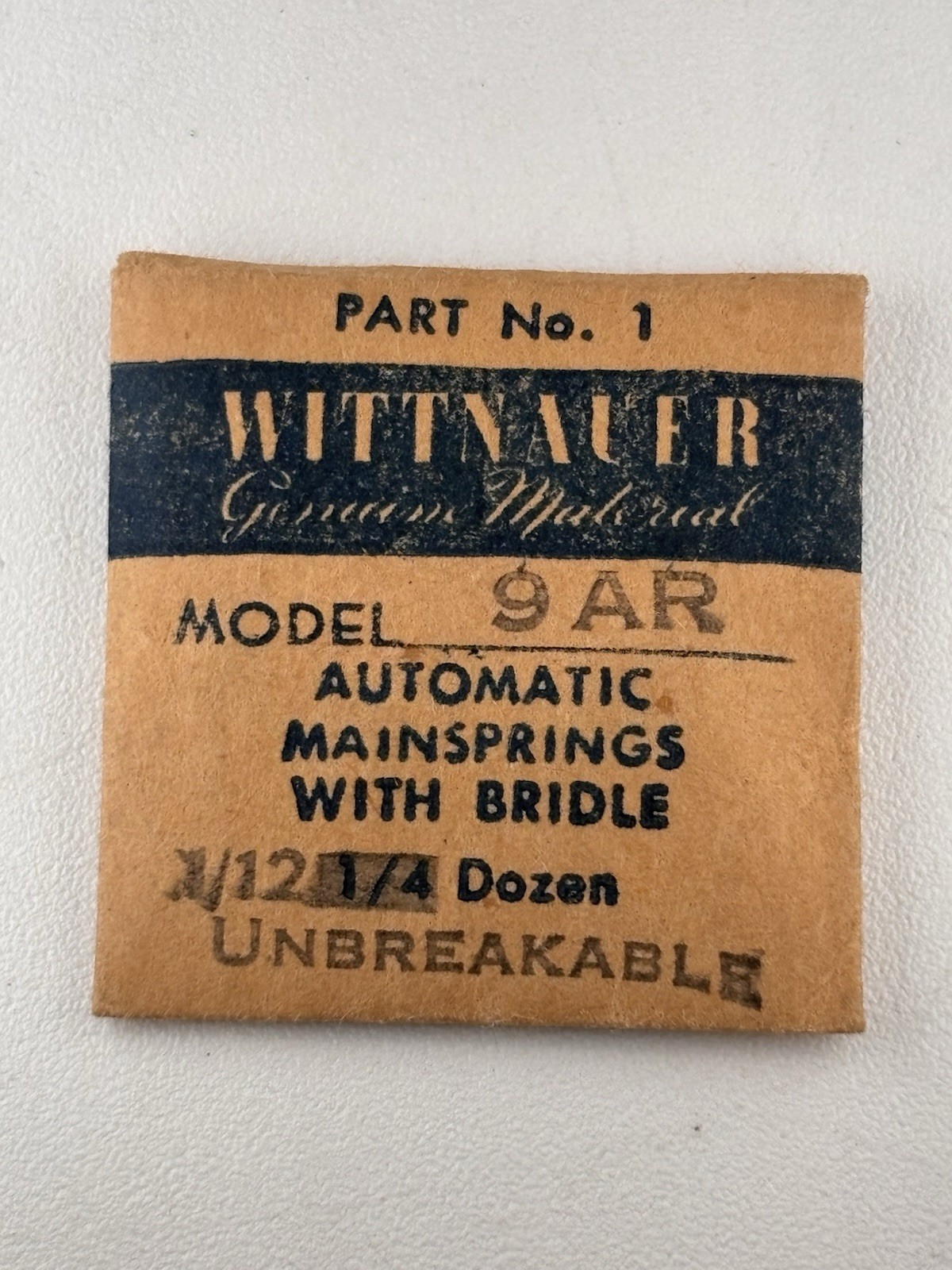 Wittnauer 9AR Mainspring with Bridle #1