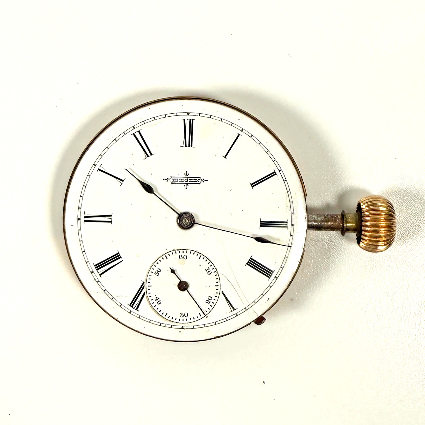 Antique Elgin National Watch Co. Pocket Watch Movement – Running – Circa 1888