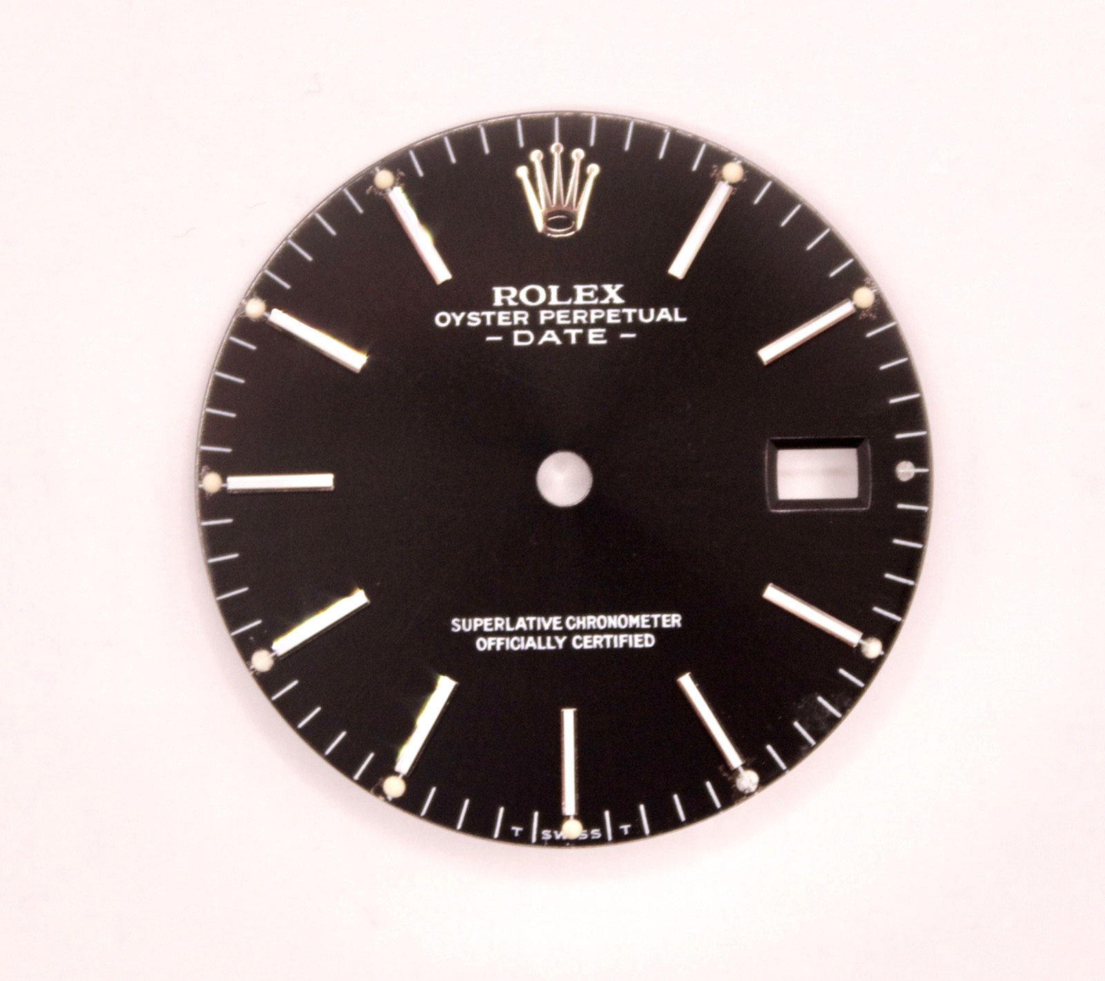 ORIGINAL Rolex Dial 34mm Date Black Stainless Steel w Date 15200/15000