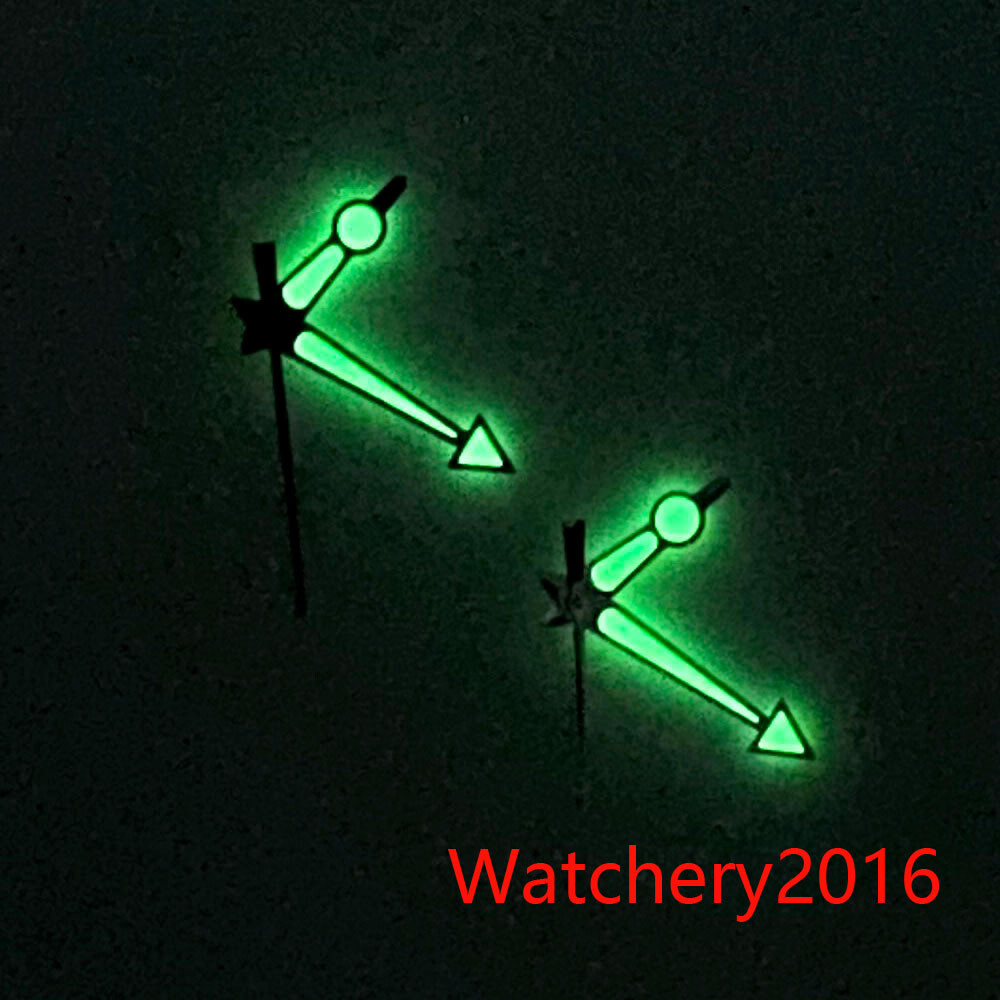 Watches Parts Black Edge White Watch Hands Luminous fit NH35 Movement Mens Watch