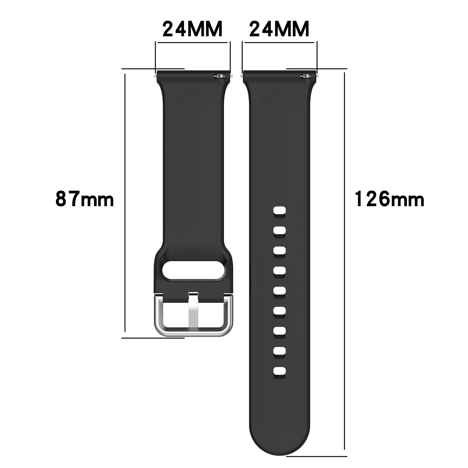 24mm Watch Strap For Ticwatch Pro5/iTOUCH AIR3/Fossil Q Men’s Q Machine Watch