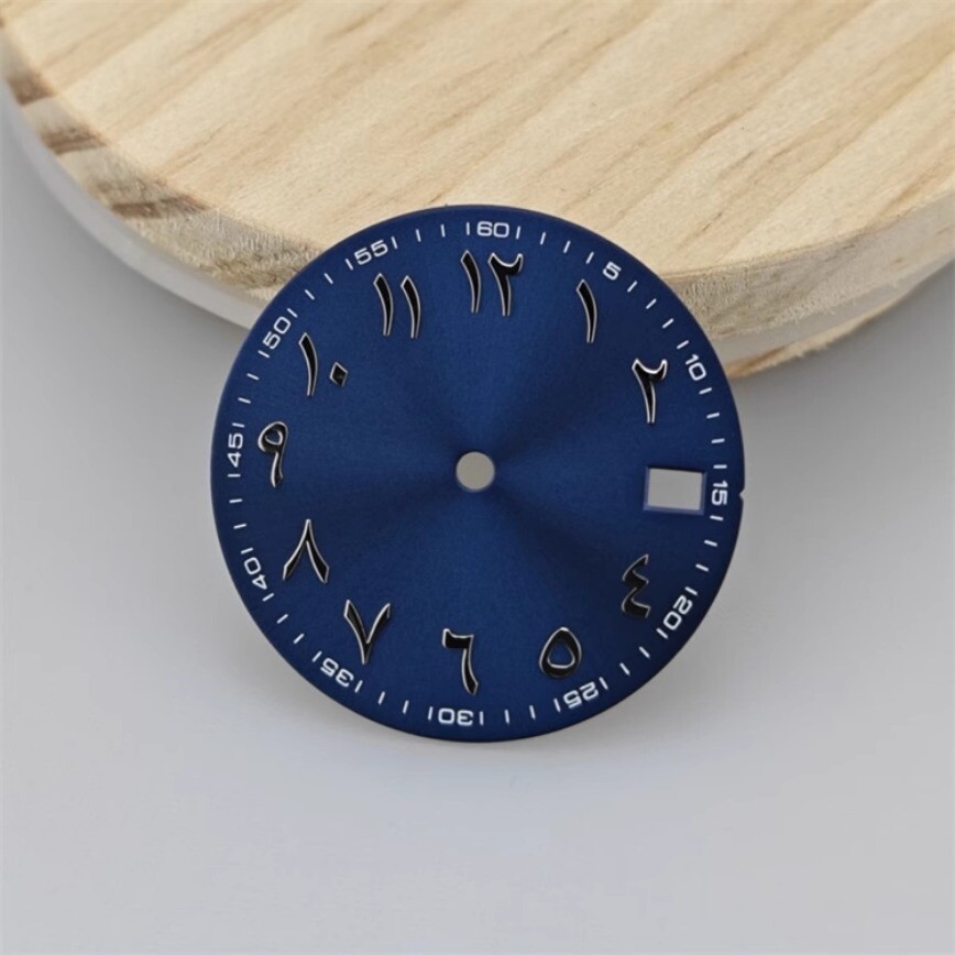 28.5mm NH35 Dial Arabic Numerals Dial No Luminous Suitable for NH35/36 Movement