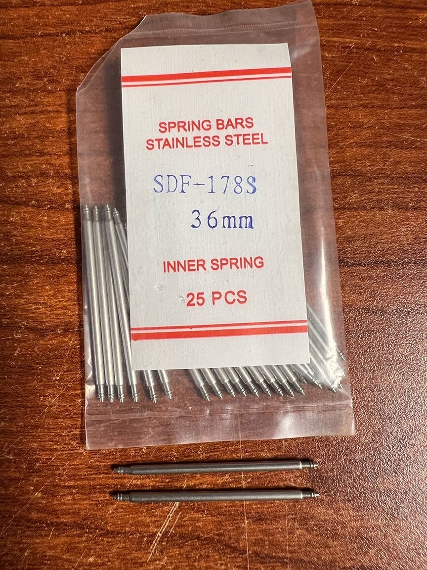 1 Pair Watch Band Spring Bars – 36mm x 1.8mm
