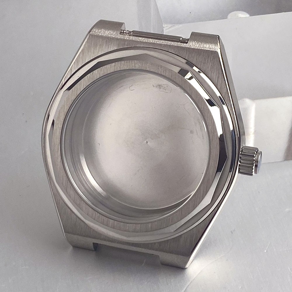 40mm Watch Case Polygon Bezel Sapphire Fit NH35 PT5000 For Engineer Style Watch