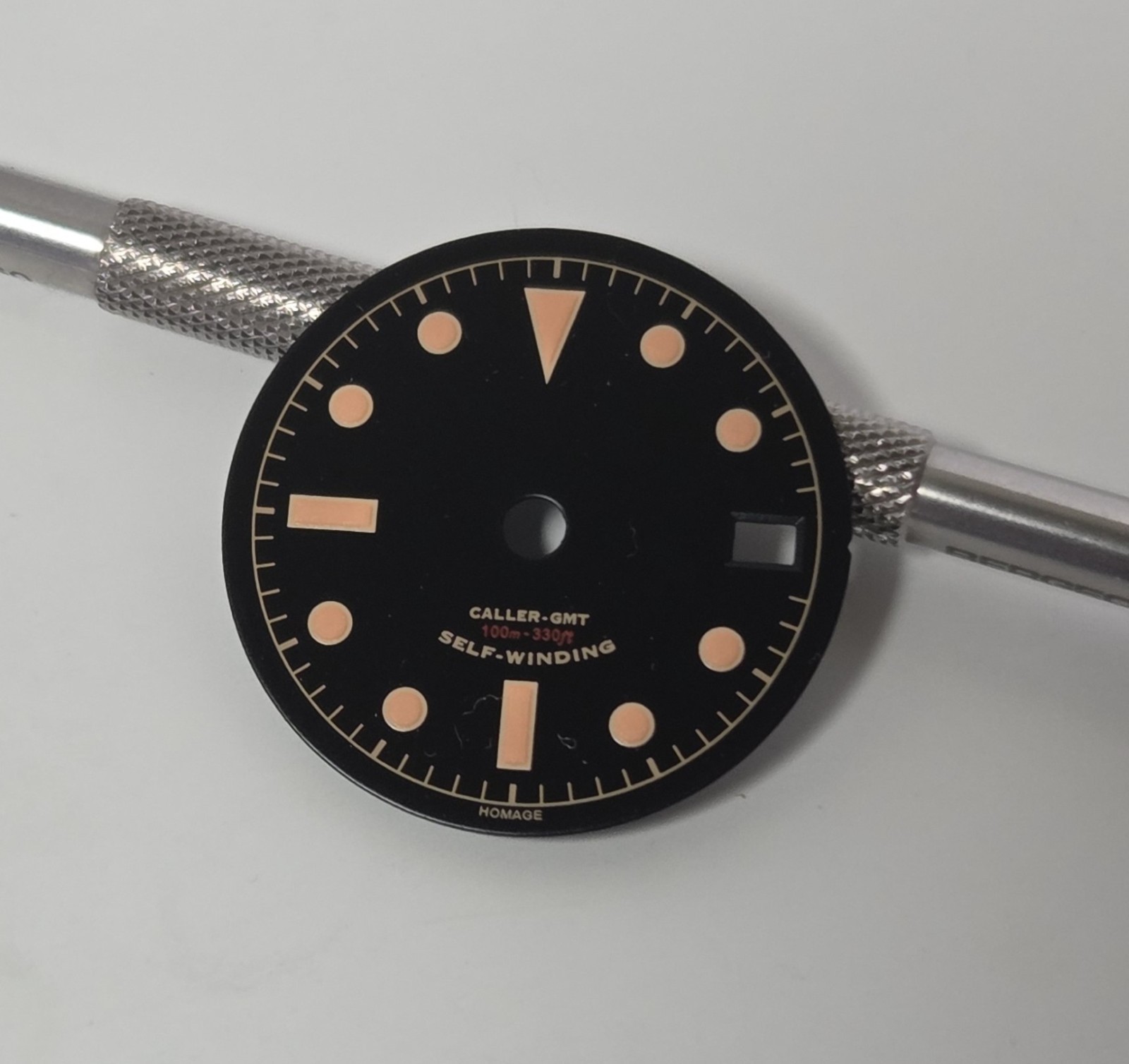 GMT Dial 29.0mm No Logo for watch moding BLACK – Antique fits NH34 GMT Movement