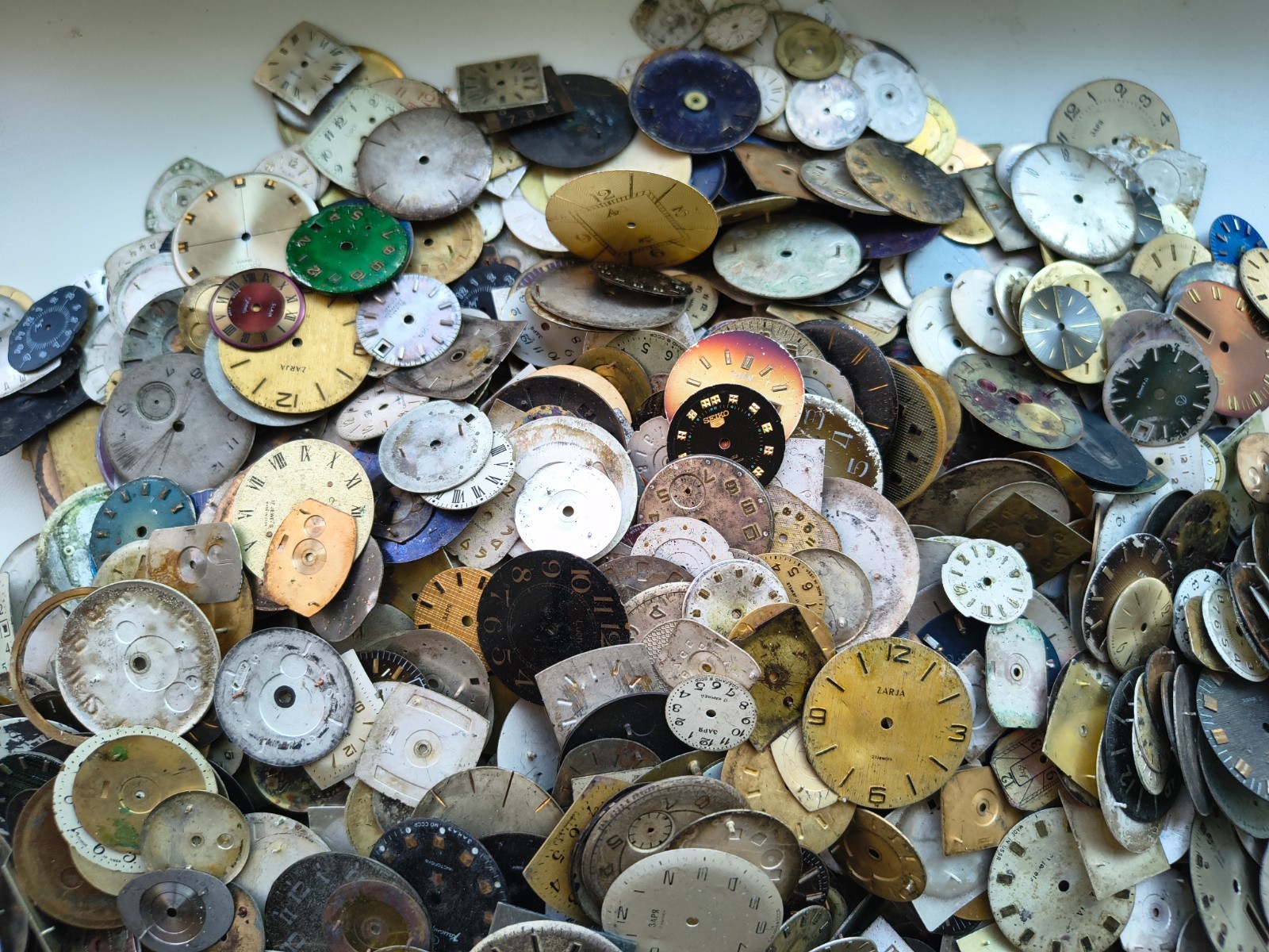 100pc Vintage Watch Dials Lot Mixed Men Women Steampunk Art Craft Repair Parts