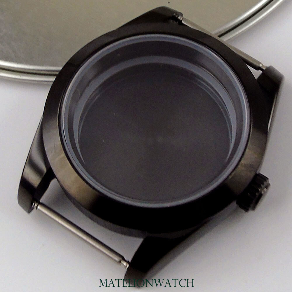 36mm/39mm Black Sapphire Watch Case Fit NH35 Miyota8215 DG2813 ETA2824 PT5000