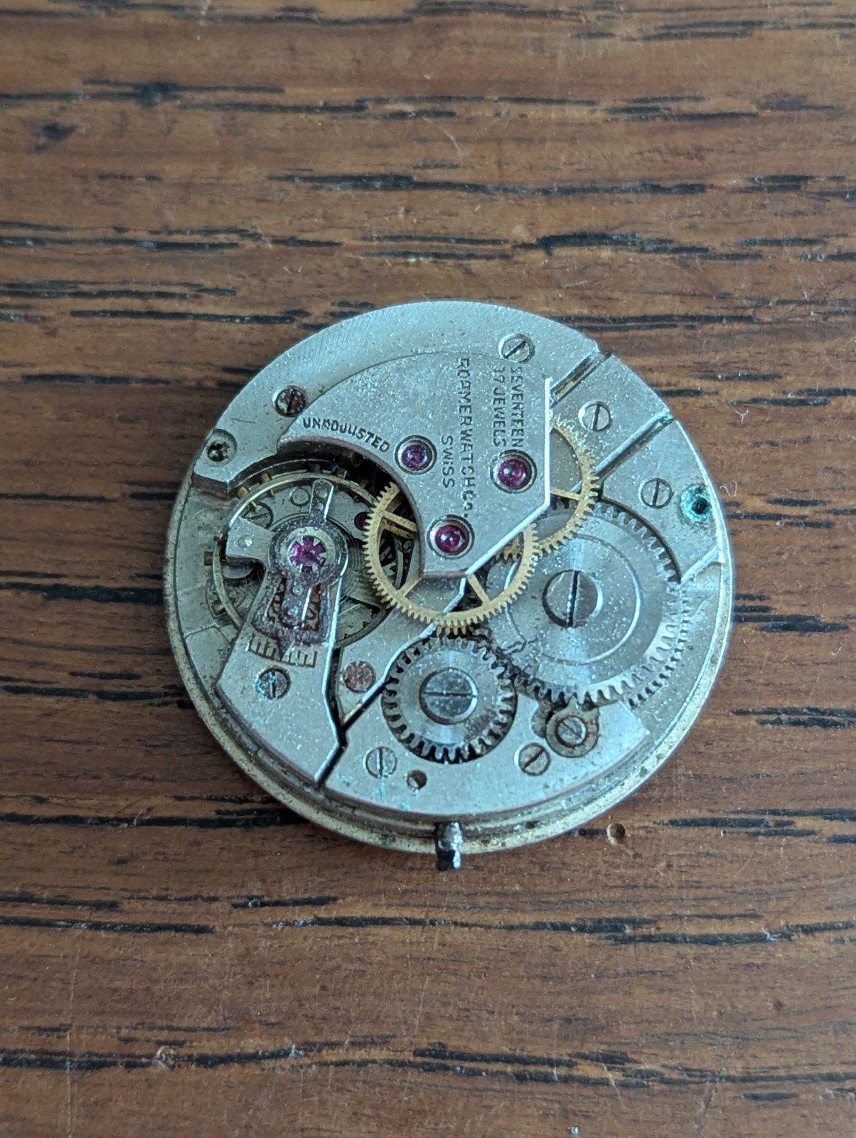 Roamer, MST 372, Mens Military Style Watch Movement for Repair #S758