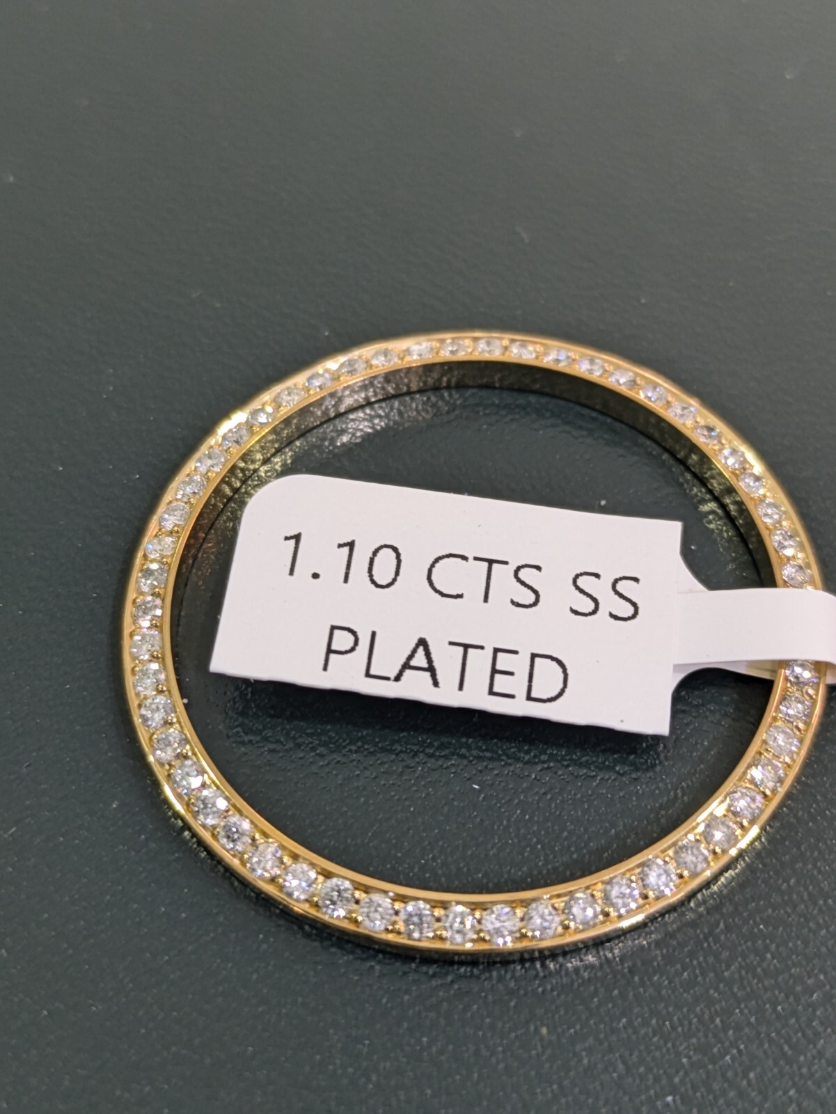 Mens Stainless Steel Diamond Bezel For Rolex 36mm 1.10 Cts Diamonds SS PLATED