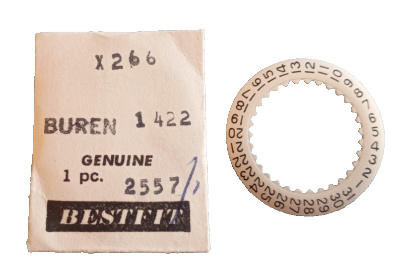 Buren 1422 DAY STAR W/DIAL watch part #X266 2557/1