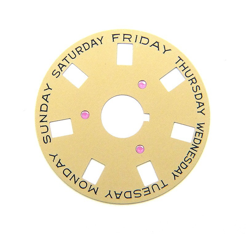 Genuine Rolex 1555 1556 Caliber Beige Watch Day Date Disc 1803 1802 1807