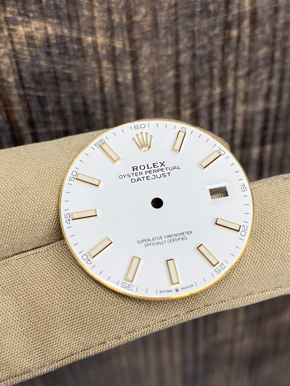 Rolex Datejust 41mm White Stick Two Tone Dial Model 126333 RARE