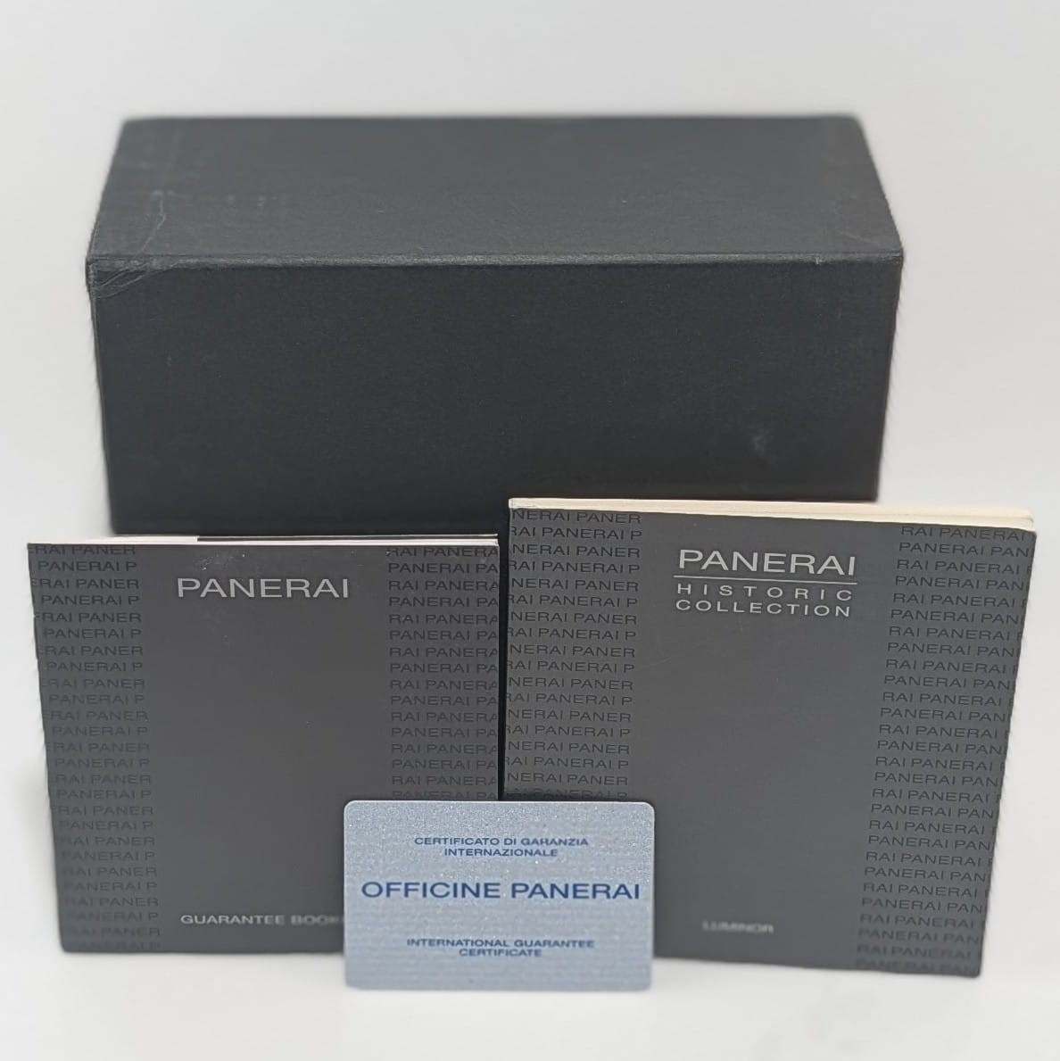 Panerai Triple Box Set with Strap Tool, Screwdriver, Manual, Guarantee & Card