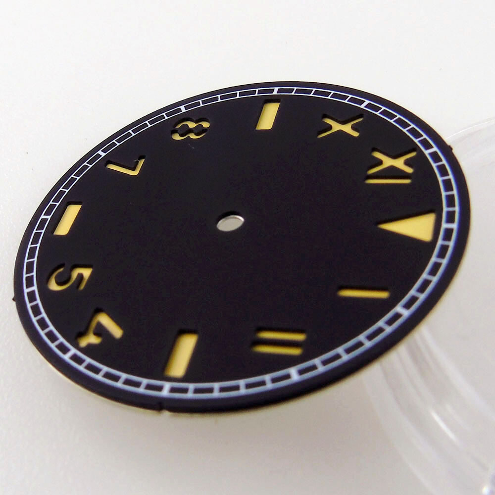35MM California black cofee sandwich Watch Dial fit miyota 8215 NH35 NH36 2824