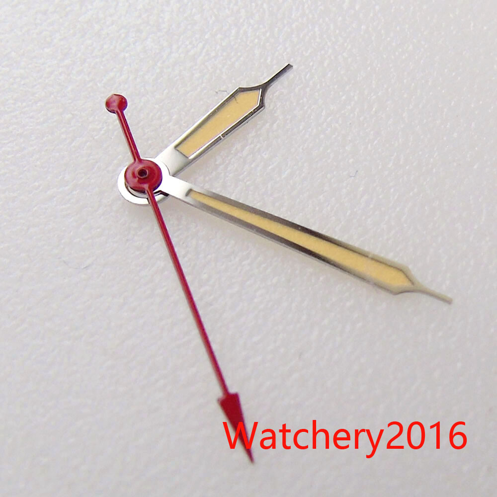 Silver Yellow Hands Green Luminous Watch Hand fit NH35 NH36 2824 Accessories