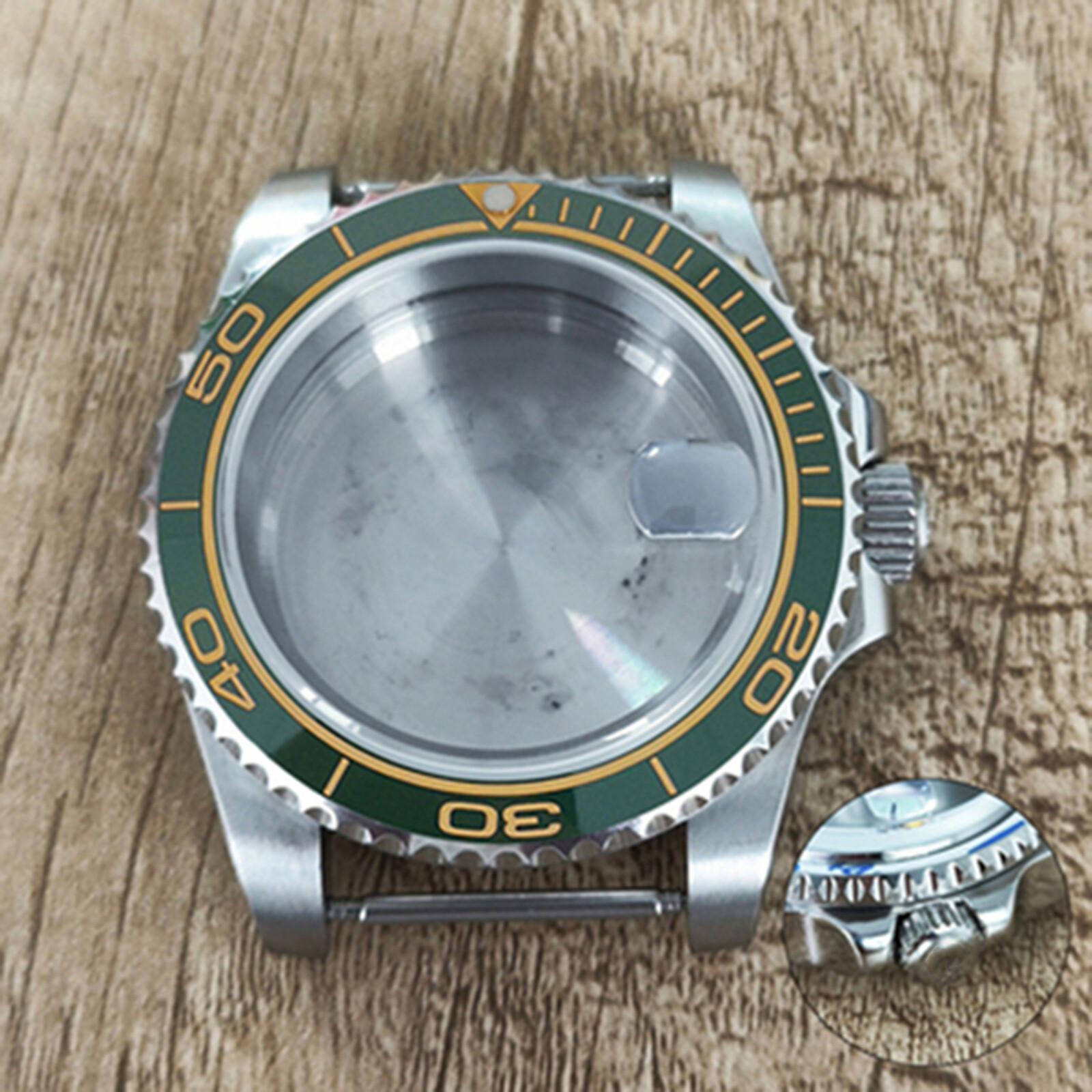 40mm Stainless Steel Watch Case Sapphire Glass Case for NH35 Mechanical Movement