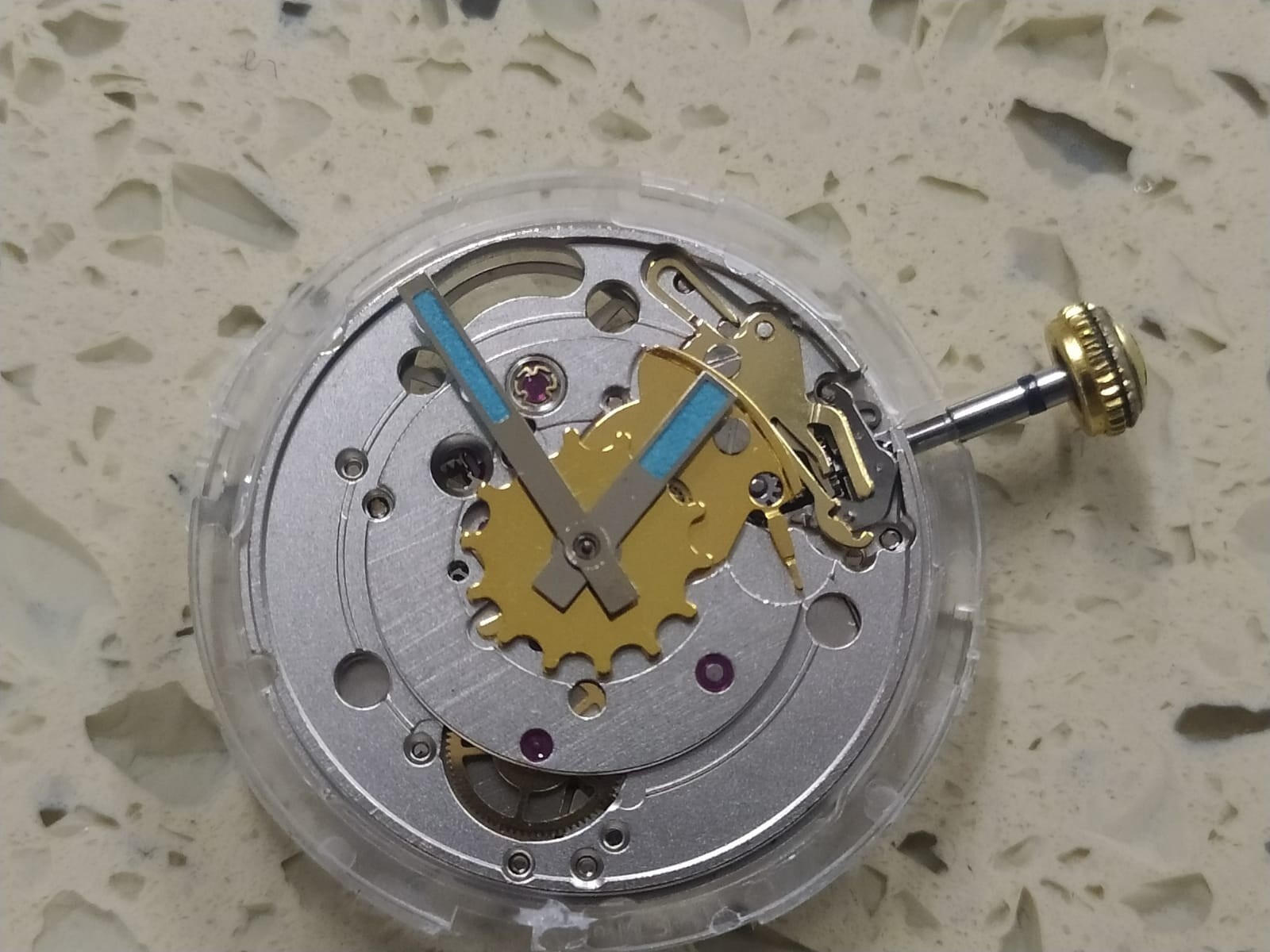 Original ETA 2840 Movement With Dial & Hands – Not Work Good Balance Used