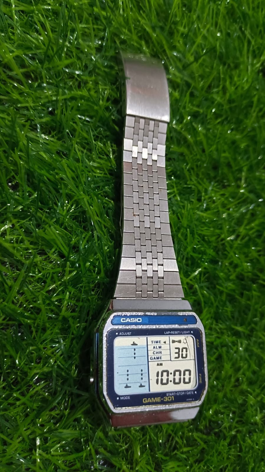 Casio GAME-301 Vintage Watch Case Set Original Band & Battery Cover Japan