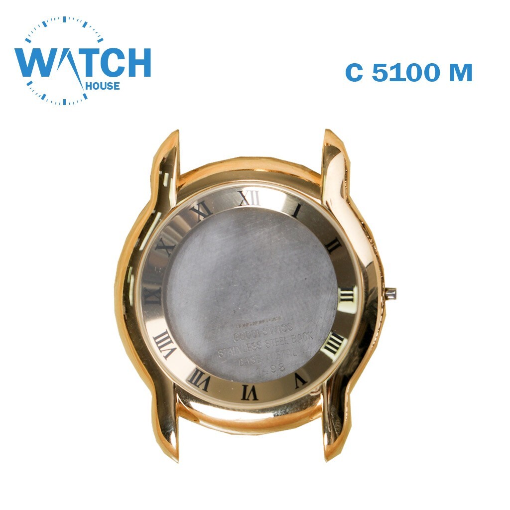 C5100M Gucci Swiss Made Watch Case, Gold Plated, For Gucci Watch 5100 M.