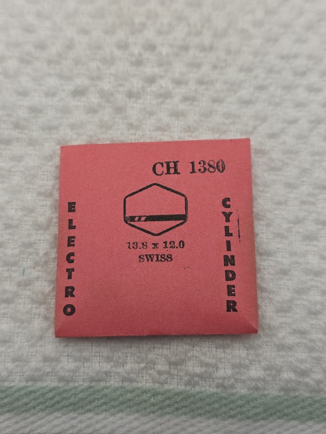 Electro Cylinder Watch Crystal CH1380 Swiss 13.8X12.0