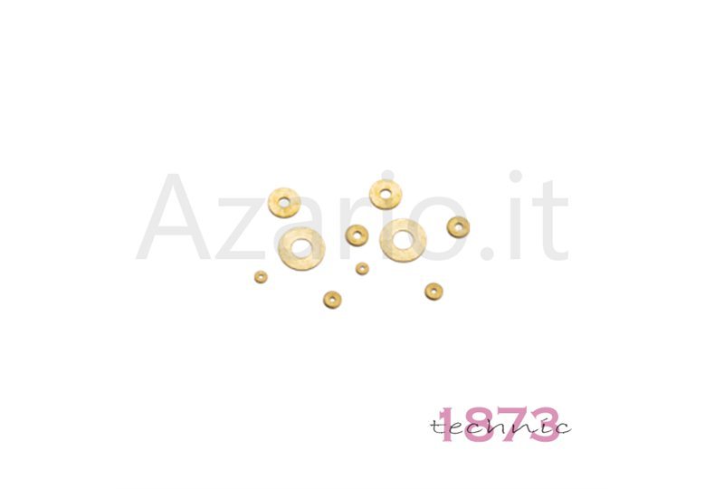 Assortimento rondelle piate ottone foro quadro 100 Hand-collets flat brass
