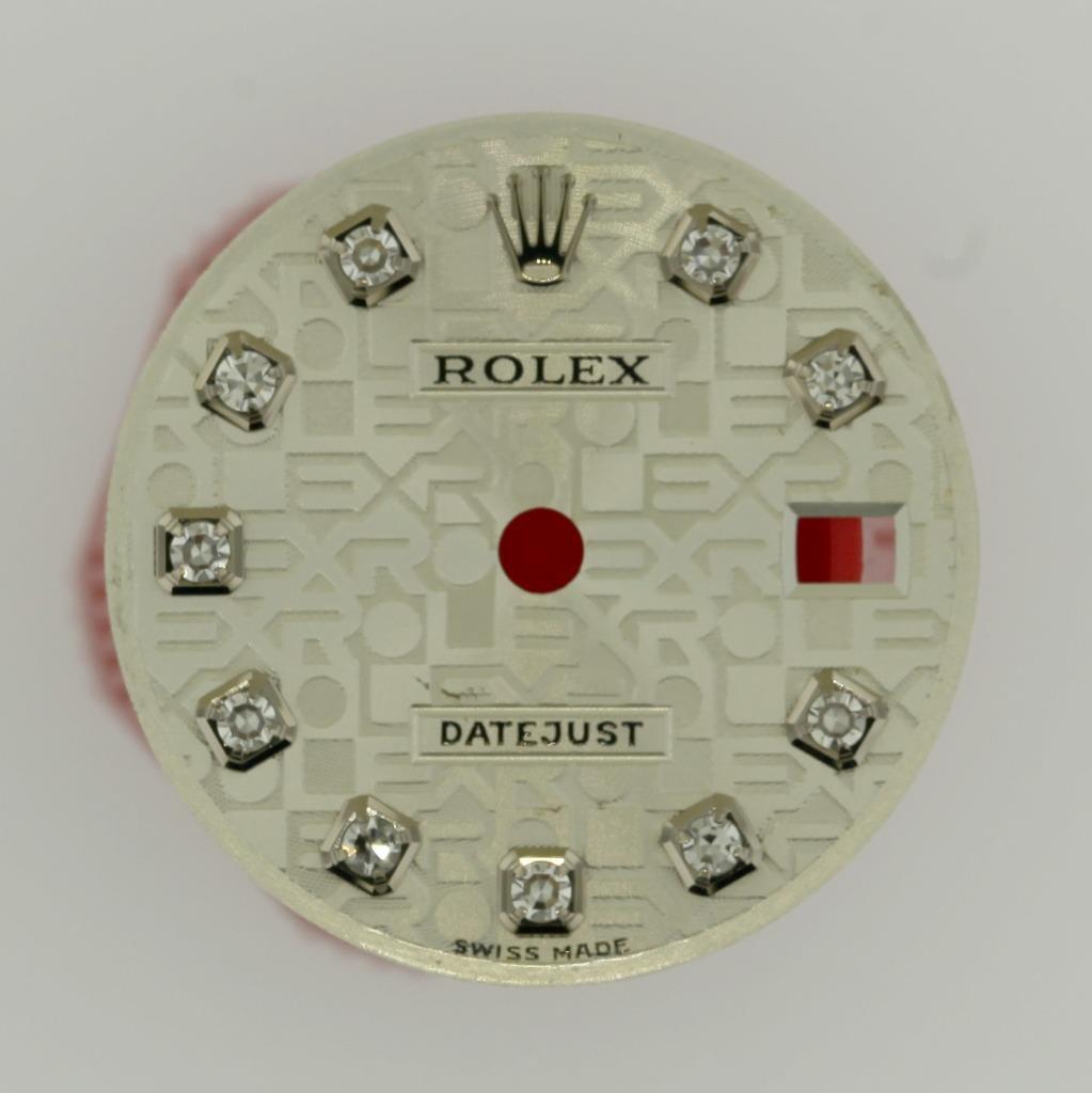 Original Lady Rolex Datejust 26mm 179174 Silver Jubilee Diamond Dial S/S #A50