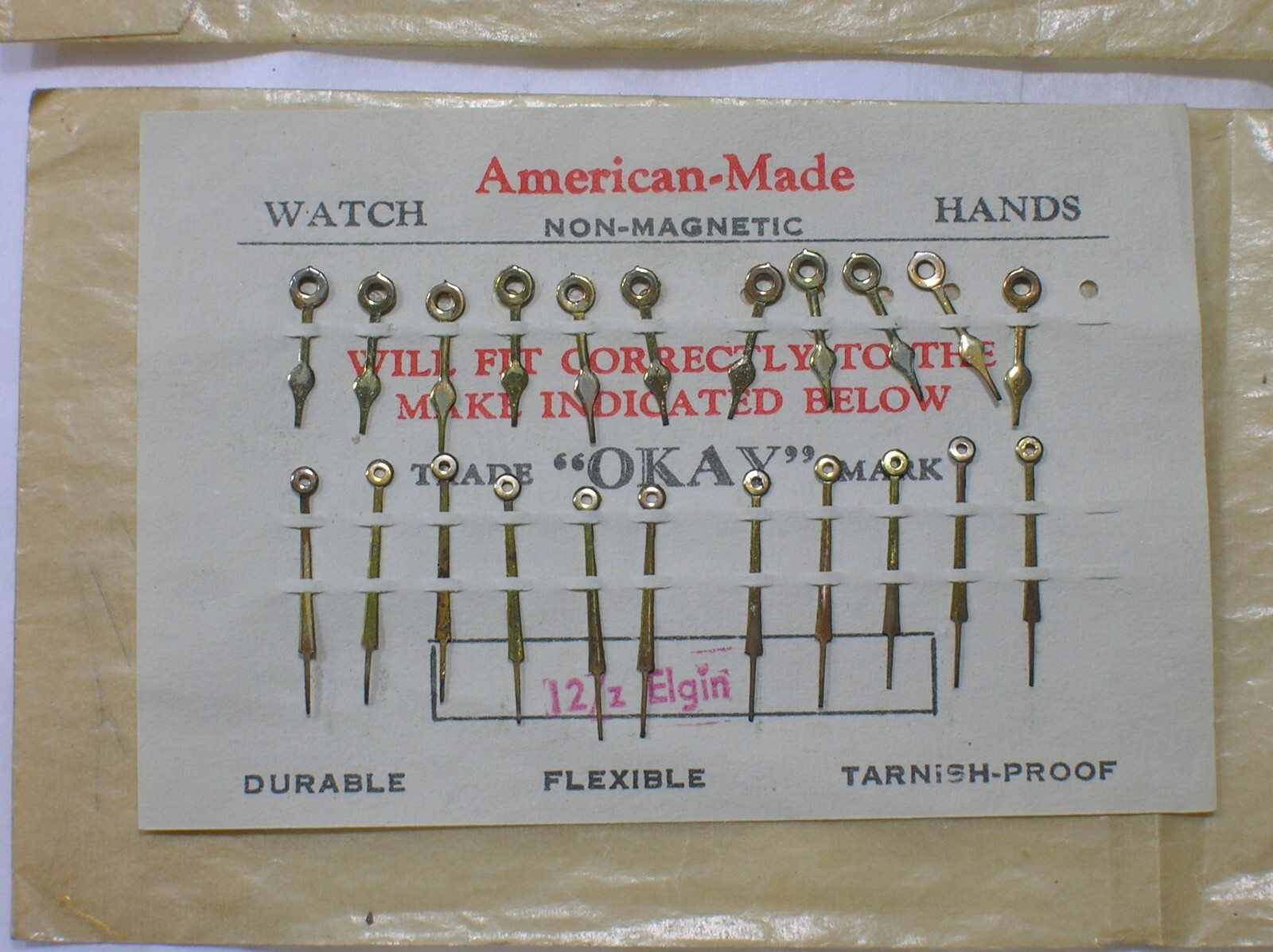 LARGE LOT OF ANTIQUE WATCH HANDS – DIFFERENT SIZES AND MAKERS – BEST OFFER