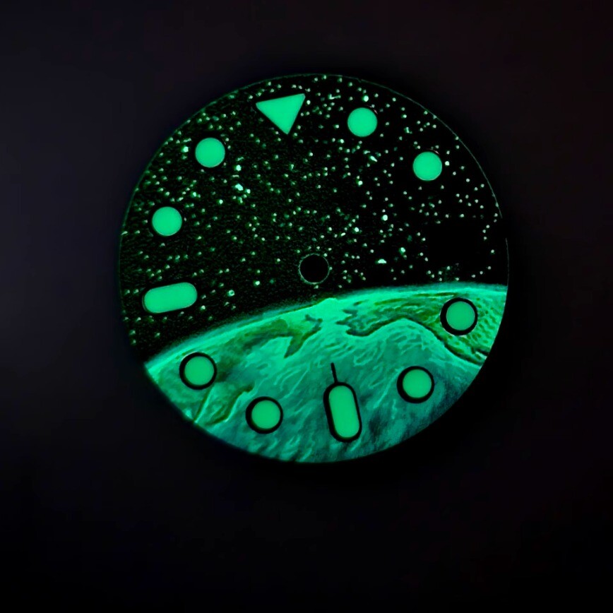 28.5MM Star Dial Full Green Luminous for NH70 Movement
