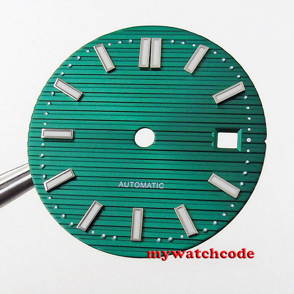 28.9mm sterile black green blue dial fit ETA 2824 2836 DG 2813 8215 mens watch