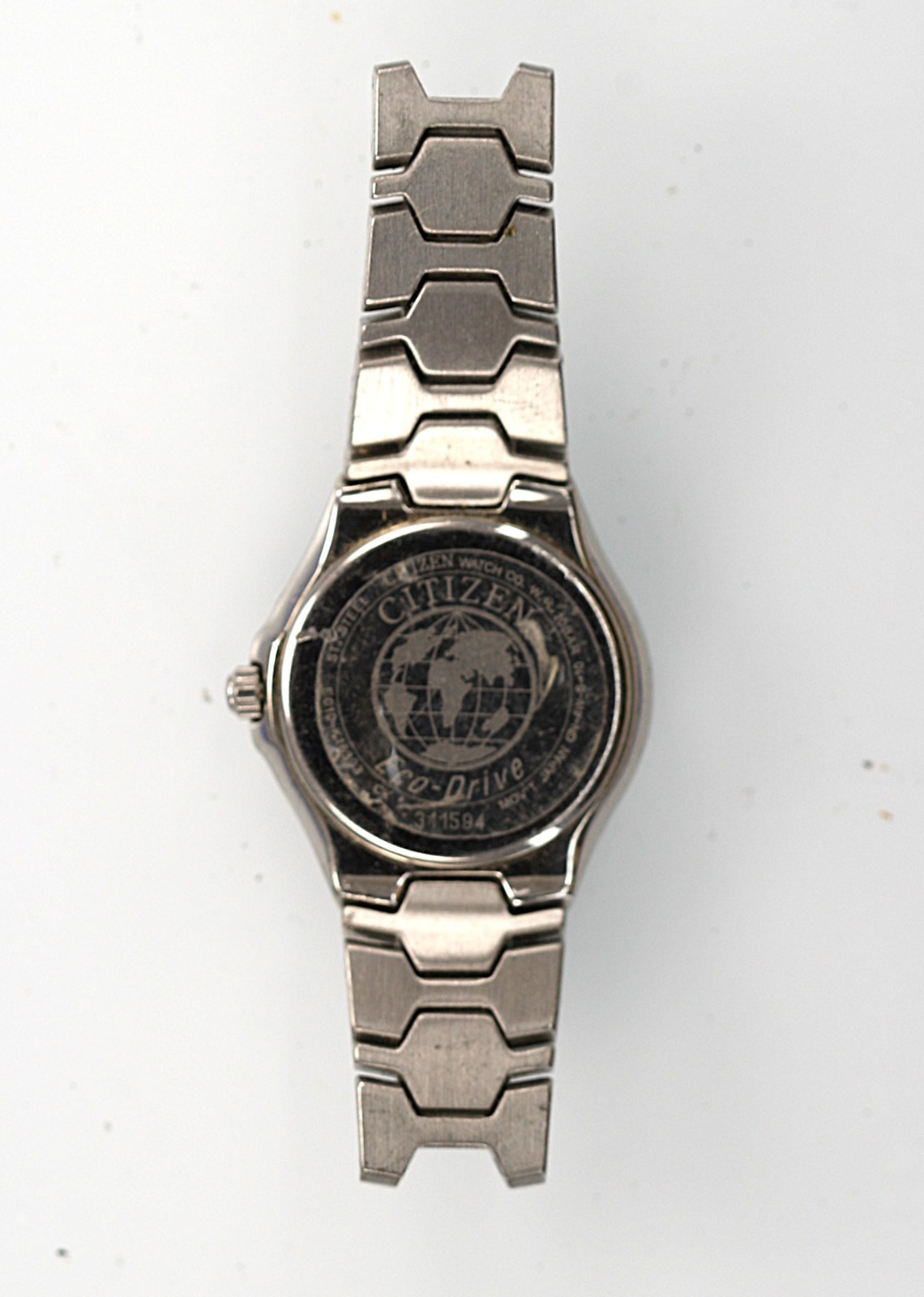 Citizen Eco Drive Watch Women Solar Blue Stainless Steel WR Date NON-WORKING-c14