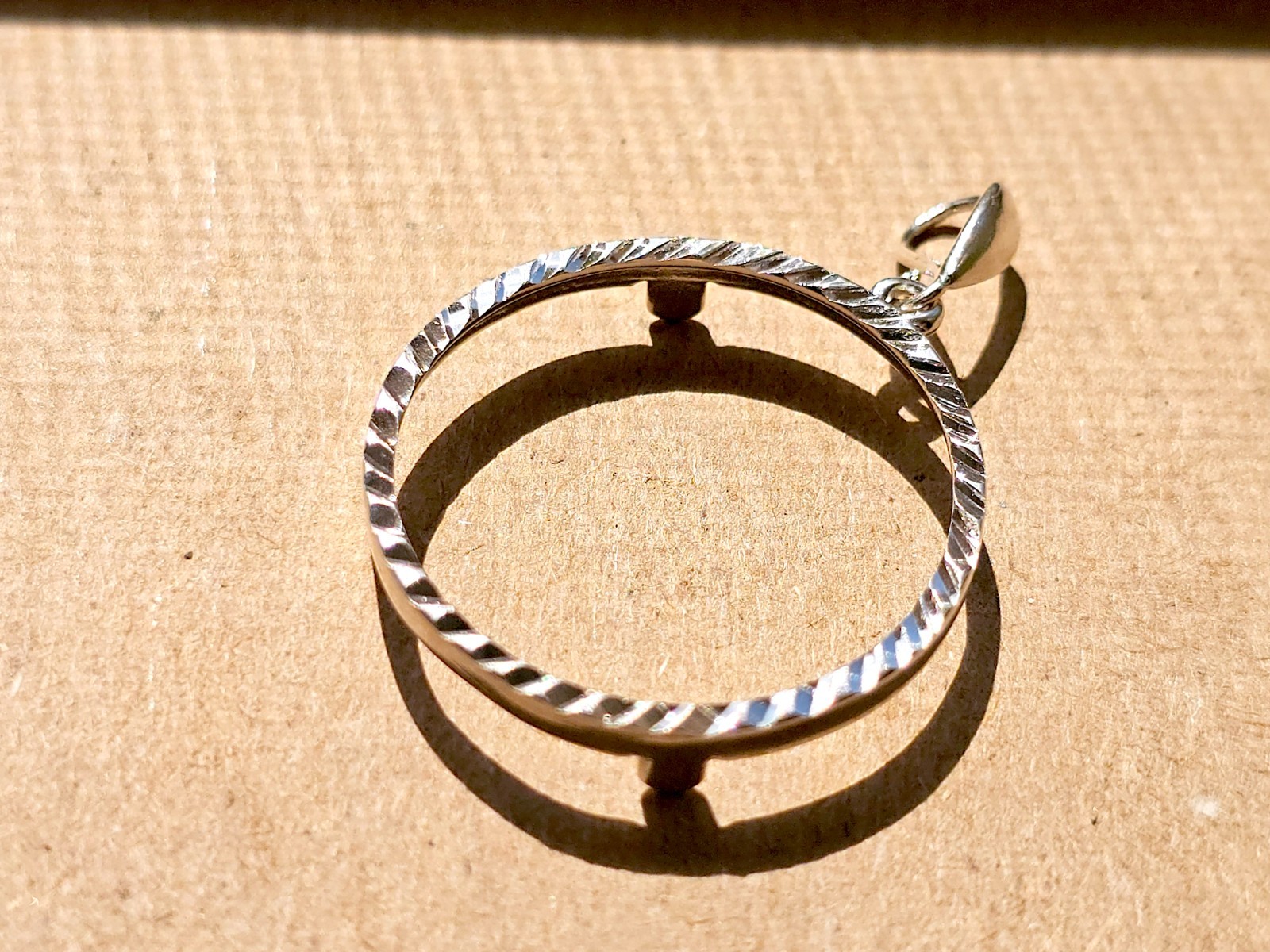 925 Sterling Silver Prong Back Diamond Cut Bezel for 26mm Coins