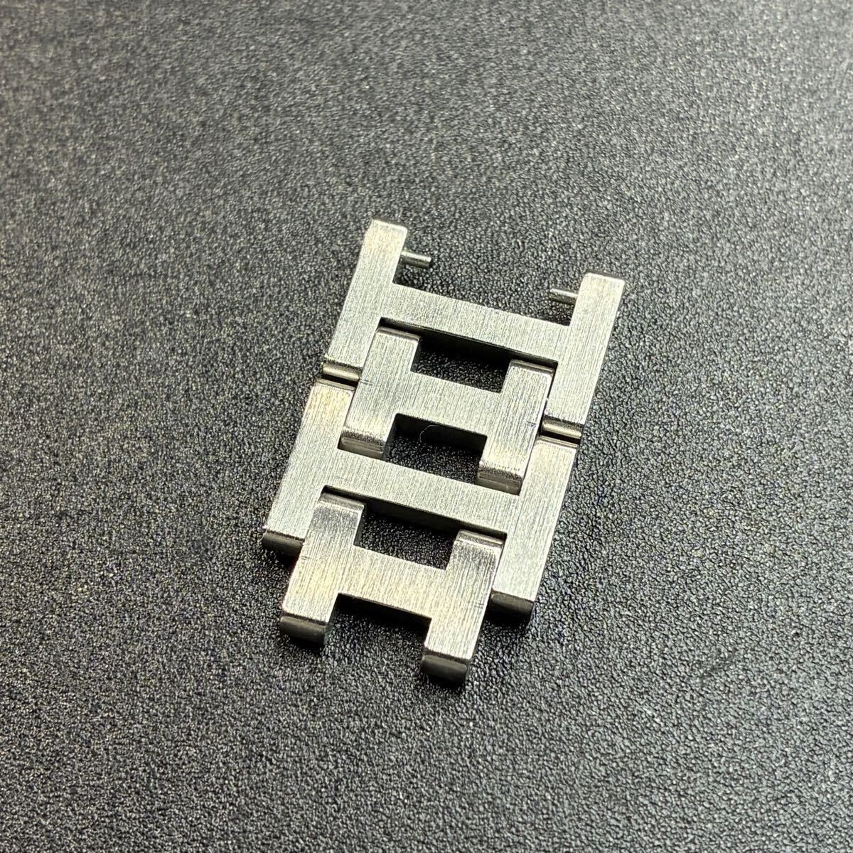 Genuine Hermes Clipper 16mm Stainless Steel Bracelet 2 Links Late Model #8