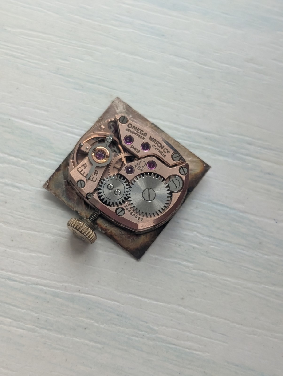 Vintage Omega 484 Mechanical Watch Movement (Runs)