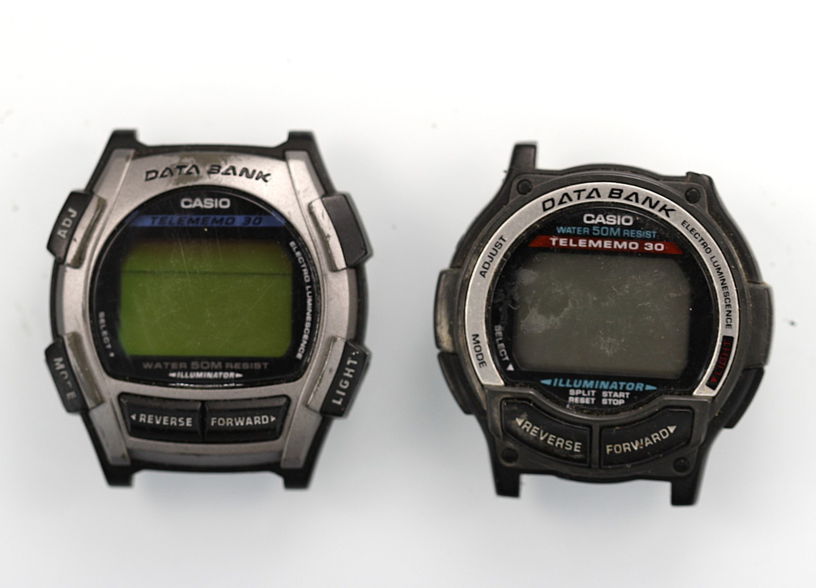 Casio Data Bank Watch Men DB-35H DB-34H Telememo 30 Batt 50m Quartz NON WORKING