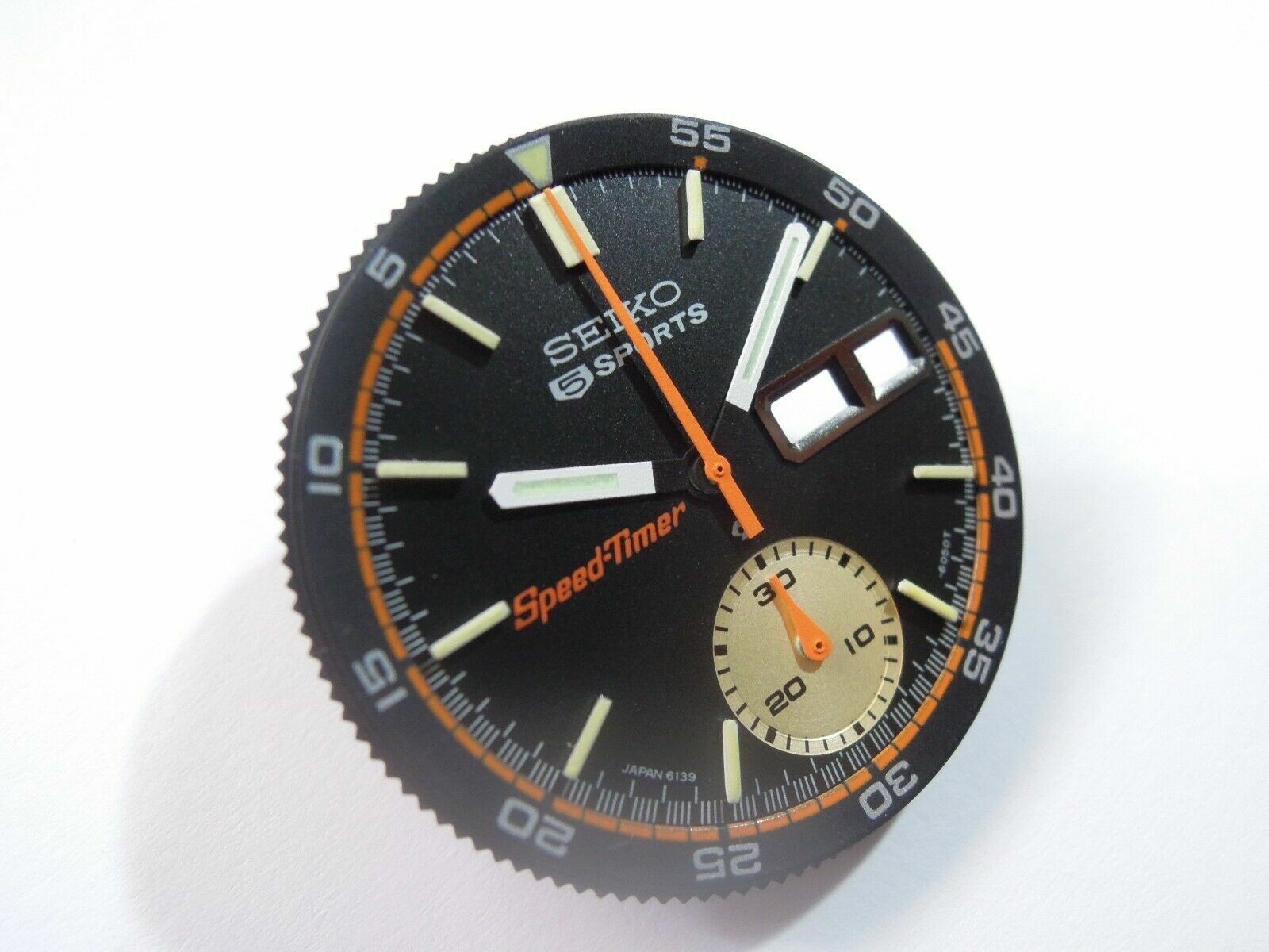 NEW BLACK SPEED-TIMER DIAL,HANDS,INNER BEZEL COKE POGUE CHRONOGRAPH 6139-6032