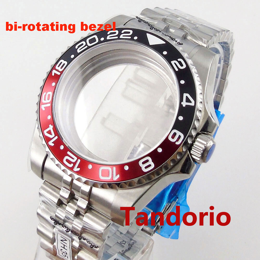 200M Diver Sapphire Glass 40mm Watch Case Bidirectionally Bezel Fit NH35A PT5000