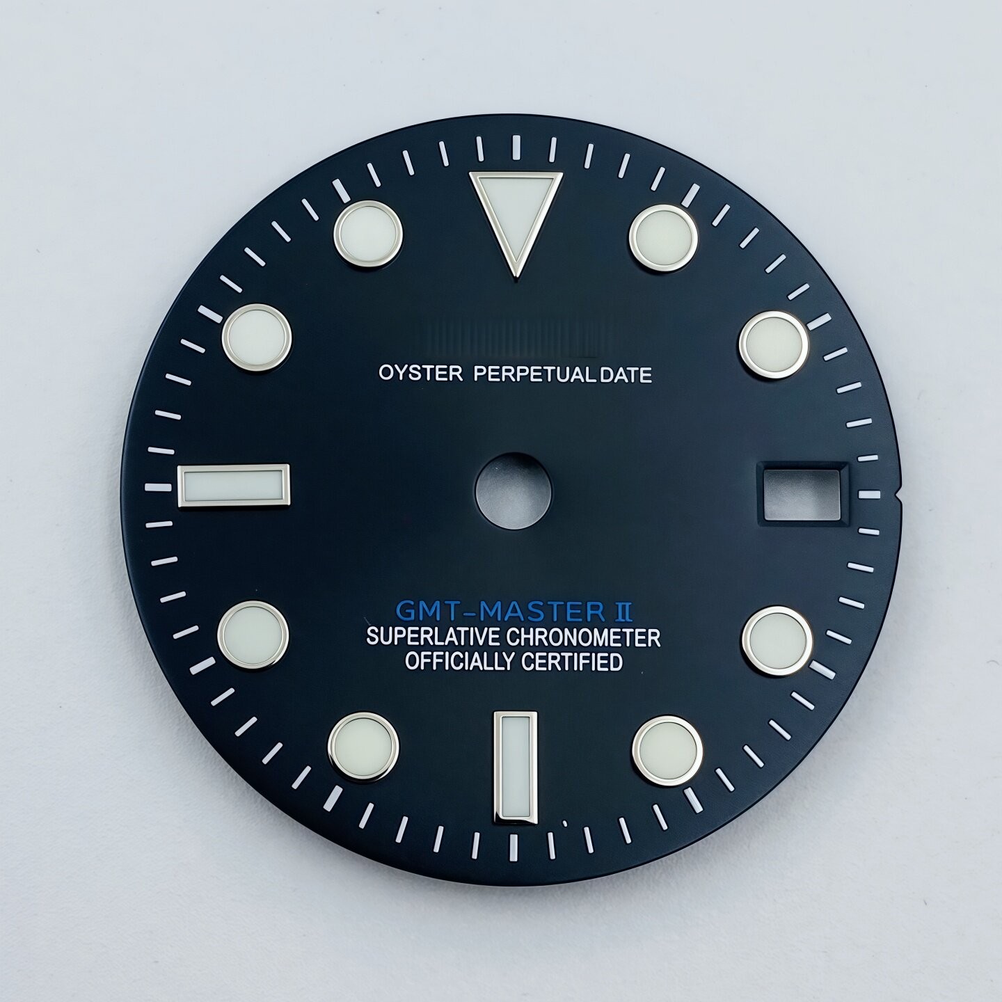 28.5mm GMT Master Watch Dial Ice Blue/Green Lume For NH34 Movement Watch Parts