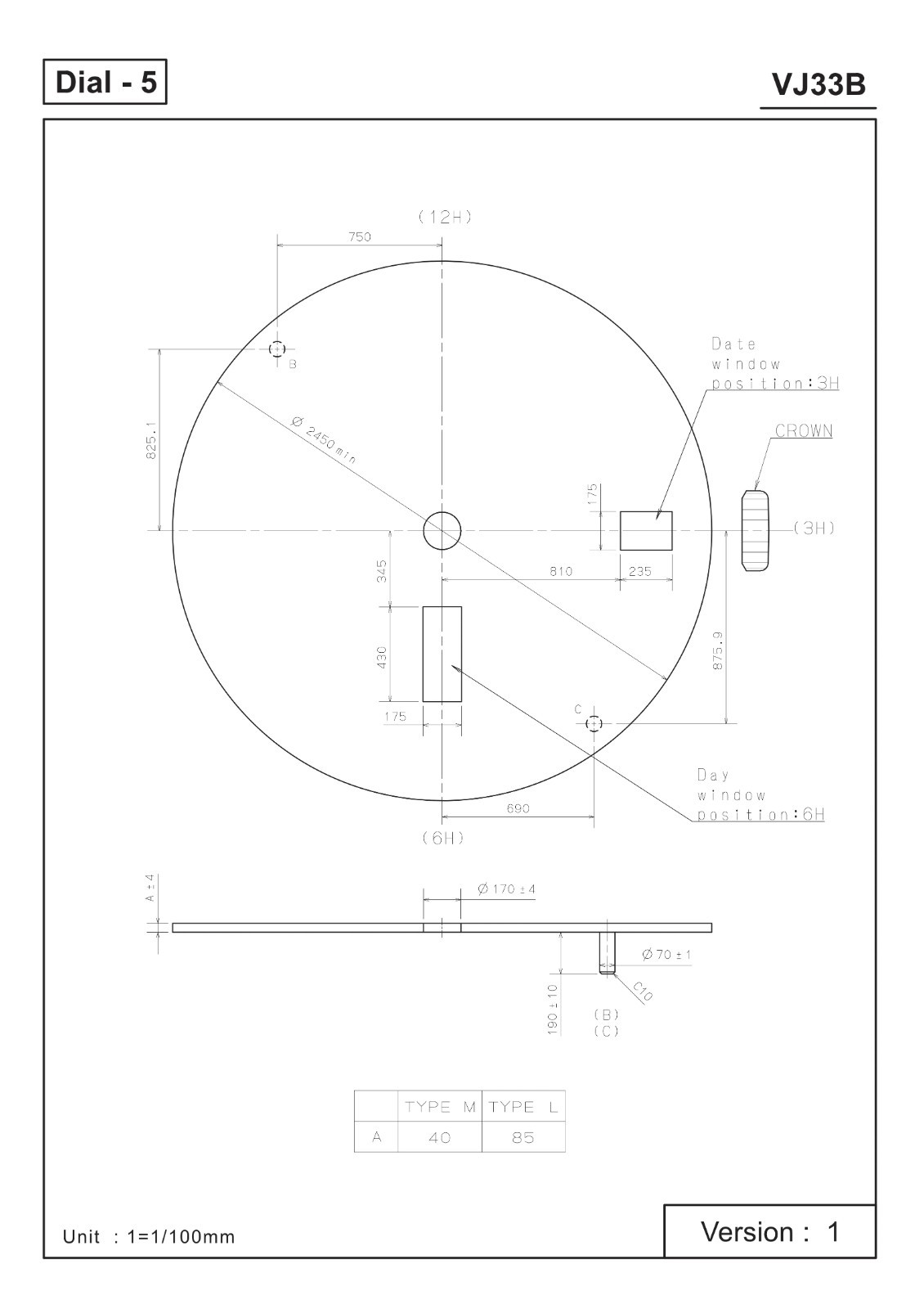Genuine Seiko VJ33 VJ33B Quartz Watch Movement Replacement Date 3H 6H Japan TMI