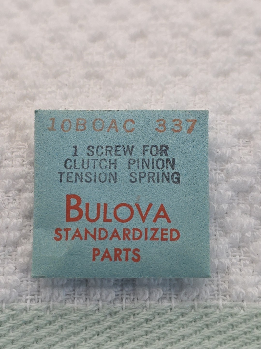 Bulova 1 Screw For Clutch Pinion Tension Spring 10BOAC #337 NOS