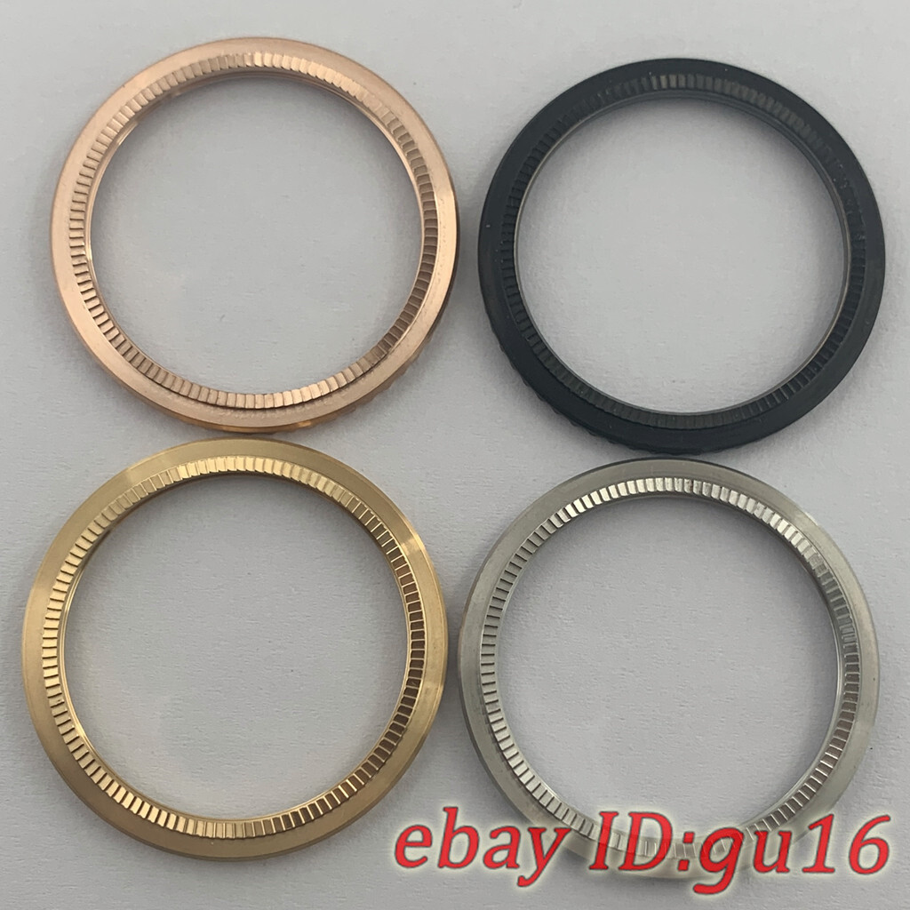 Silver Bezel Stainless Steel Fit 40mm Watch Case Ring Replacement Repair Parts