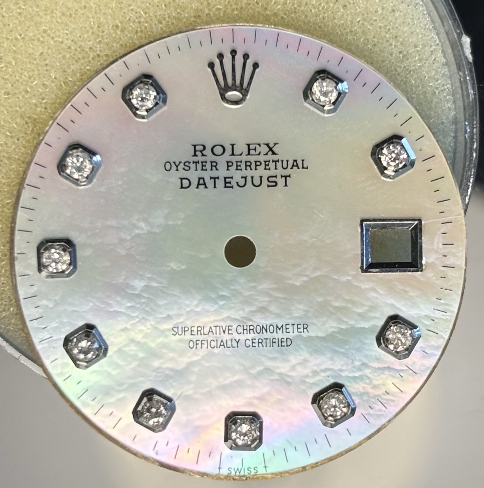 Rolex Men’s Datejust White Mother of Pearl Dial Diamond Hour Markers (A/M)
